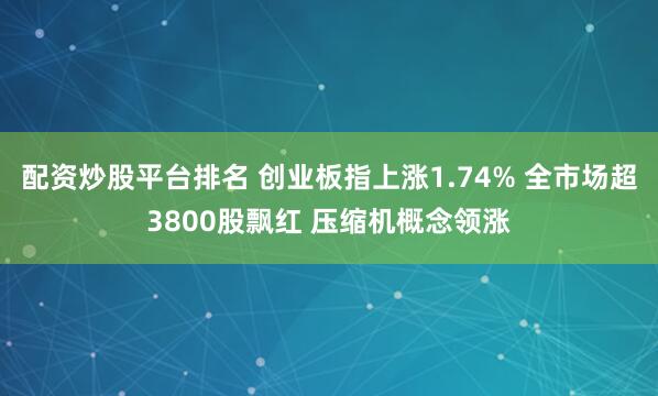 配资炒股平台排名 创业板指上涨1.74% 全市场超3800股飘红 压缩机概念领涨