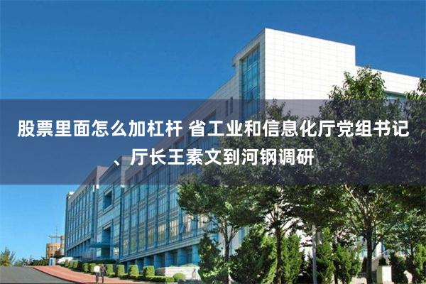股票里面怎么加杠杆 省工业和信息化厅党组书记、厅长王素文到河钢调研