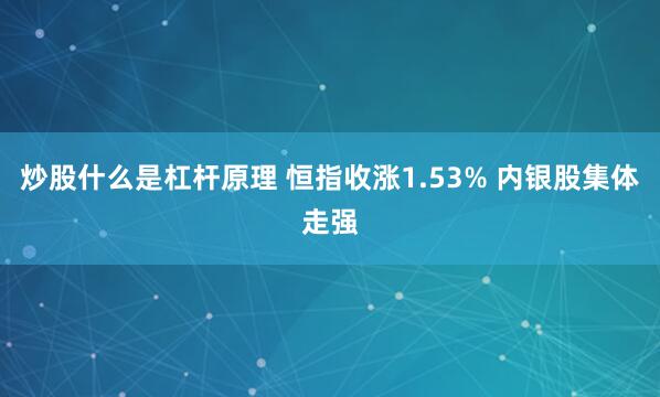 炒股什么是杠杆原理 恒指收涨1.53% 内银股集体走强