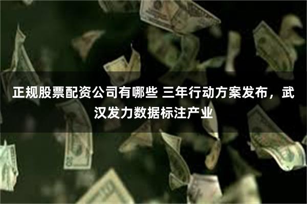 正规股票配资公司有哪些 三年行动方案发布，武汉发力数据标注产业