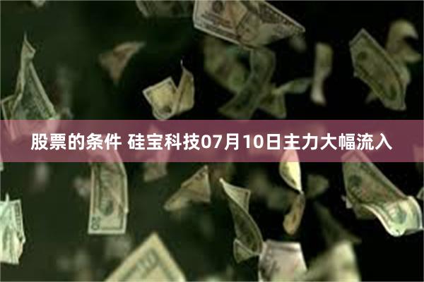股票的条件 硅宝科技07月10日主力大幅流入
