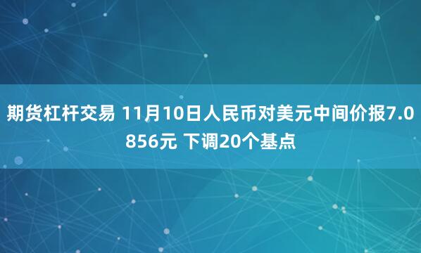 期货杠杆交易 11月10日人民币对美元中间价报7.0856元 下调20个基点